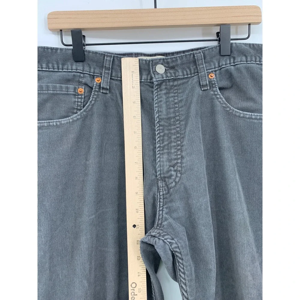 Vintage Levis 559 Jeans Mens 34x32 Gray Corduroy Relaxed Straight Leg Fall